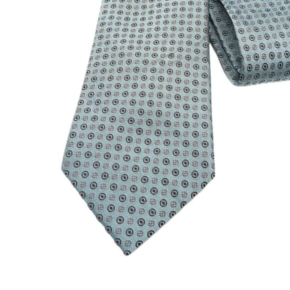 Calvin Klein Silk Tie Men’s 62” Blue Black Geometric 90s Y2K Retro Classic New - Picture 1 of 3
